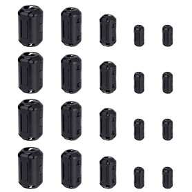 KBNIAN 20 PCS Anneau Ferrite Antiparasite Magnétique Core Noyau Ferrite de Nickel-Zinc Diamètre Intérieur 3/5 / 7/9 / 13 mm Filt