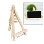 KBNIAN 20 Pcs Mini Chevalet de Table en Bois Naturel Chevalet de Menu Marque Place Porte Nom pour Mariage Reataurant Petit Cheva