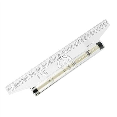 KBNIAN Règle Parallèle Roulante 30cm Règle à Rouleau Parallèle Professionnel Règle de Dessin à l'échelle Polyvalente Rapporteur
