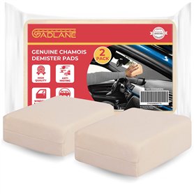 GADLANE Éponge Antibuee Voiture en Peau De Chamois Voiture Désembuer Fenêtre en Verre De Miroirs De Pare-Brise 12cm x 10cm x 4cm