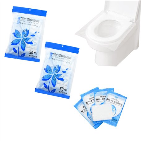 Coriver Lot de 100 Housses de siège de Toilette jetables