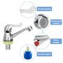 Robinet Salle de Bain Prévenir les Éclaboussures Mitigeur Lavabo en Cuivre Chormé avec plage d