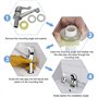 DECARETA 2 PCS Robinet de Cuisine,Robinet Salle de Bain Prévenir les Éclaboussures Mitigeur Lavabo en Cuivre Chormé avec plage d