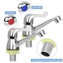 DECARETA 2 PCS Robinet de Cuisine,Robinet Salle de Bain Prévenir les Éclaboussures Mitigeur Lavabo en Cuivre Chormé avec plage d