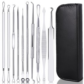 LenEurest Acier Inoxydable Blackhead Remover - Extracteur De Point Noir à Tendance Acnéique Comédons Pour La Peau