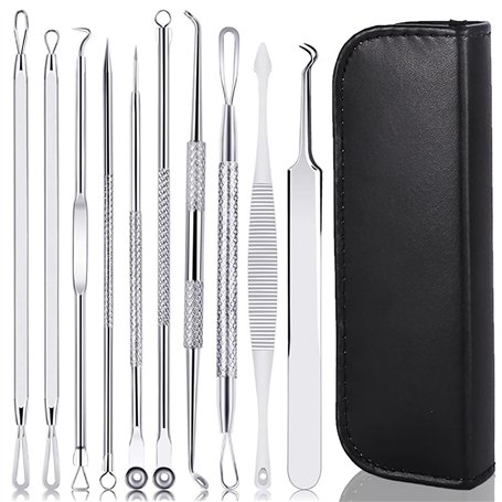 LenEurest Acier Inoxydable Blackhead Remover - Extracteur De Point Noir à Tendance Acnéique Comédons Pour La Peau