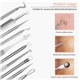 LenEurest Acier Inoxydable Blackhead Remover - Extracteur De Point Noir à Tendance Acnéique Comédons Pour La Peau