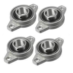 Xnrtop KFL003 Lot de 4 roulements à bride auto-alignant en alliage de zinc 17 mm