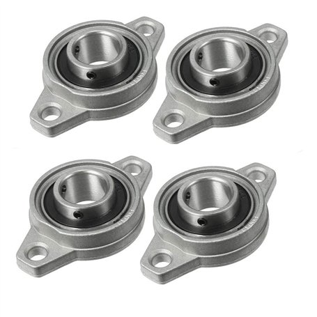 Xnrtop KFL003 Lot de 4 roulements à bride auto-alignant en alliage de zinc 17 mm