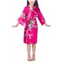 YAOMEI Kimono Robe Filles Enfant Garçon Chemises de Nuit Paon Fleurs, Robe Peignoir en Satin Pyjamas Natation Anniversaire de Ma
