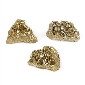 Namvo 2 pièces Pierre de Pyrite Naturelle et minéraux Pierre de Quartz en Cristal Naturel pour Divination Chakra énergie Pierres