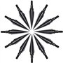 Namvo 6 pièces Sang Creux Saule flèches métal tir à l'arc Broadheads 135Grain Traditionnel Chasse en Plein air flèches tête