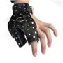 Namvo Gants de protection pour tir à l'arc - Pleins en acier - Mezzanine - Cuir de vachette - Superfine - Slingshot - Fish Shoot