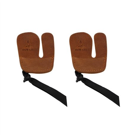 Namvo Lot de 2 protège-doigts en cuir de vache pour la chasse en plein air