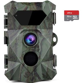 COOLIFE Caméra de Chasse 4K 48MP Vision Nocturne 35m Vitesse de Déclenchement 0.1s Infrarouge 46 pcs Low Glow IR LEDs Nocturne a