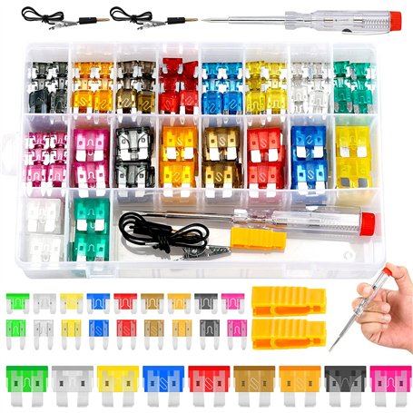 Assortiment de 306 fusibles à lame standard et mini et profil bas Mini-2 A 5 A 7