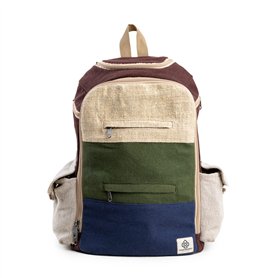 Freakmandu Grand Sac À Dos en Chanvre Multi-8 Poches Fonctionnelles – Sac a dos de Jour Durable Unisexe Écologique et Durable