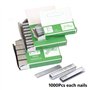 NUZAMAS Lot de 3000 agrafes mixtes d'extérieur – Pour porte, U et T (1 000 de chaque) – Pistolet agrafeur robuste et tranchant, 