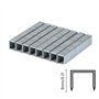 NUZAMAS Lot de 3000 agrafes mixtes d'extérieur – Pour porte, U et T (1 000 de chaque) – Pistolet agrafeur robuste et tranchant, 