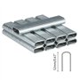 NUZAMAS Lot de 3000 agrafes mixtes d'extérieur – Pour porte, U et T (1 000 de chaque) – Pistolet agrafeur robuste et tranchant, 