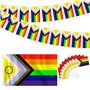 Ensemble de décorations de fierté – 12 pièces d'accessoires gay LGBTQ de décoration avec drapeau de fierté de 1