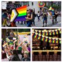 Ensemble de décorations de fierté – 12 pièces d'accessoires gay LGBTQ de décoration avec drapeau de fierté de 1,5 x 0,9 m, 10 pe