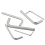 Cloudpower Lot de 6 clés à tête carrée en forme de L, adaptées pour serrer les vis carrées, argent