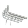 Cloudpower Lot de 6 clés à tête carrée en forme de L, adaptées pour serrer les vis carrées, argent