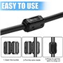 Dreamtop 20 Pcs Ferrite Antiparasite, 5 Valeurs Ferrite 3,5 mm 5 mm 7 mm 9 mm 13 mm, Noir Clip-on Ferrite Ring Core Antiparasite