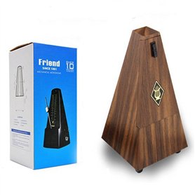 TAMUME Bois-Coloré Antique Cru Pyramide Style Renforcé plastique Metronome 40-208 BPM Tempo Minuteur Musique Intégré Avec Bell e