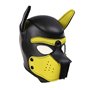 SIUNRIYO Costume de Fête d'halloween Masque intégral pour Chien et Chiot Tête Pleine avec Oreilles 10 Couleurs (Noir+Jaune)