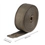 KEILEOHO Ruban de protection thermique pour pot d'échappement - 15 m - 50mm - En fibre de basalte - Avec 10 serre-câbles en acie