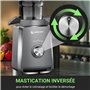 AMZCHEF Extracteur de jus avec 2 filtres brevetés NON obstruants pour les fruits et légumes mous et durs avec un rendement élevé