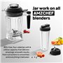 AMZCHEF 2-EN-1 Blender Mixeur 2000W | Blender Professionnel 1,85L et Mini Mixeur Smoothie 600ml | Blender Mixeur Puissant avec P