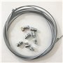 2 Mètres Universel Moto Câble de Gaz Accélérateur Ø2mm Argent Câble D'accélérateur Câble D'embrayage Kit de Réparation de Câble 