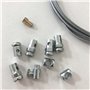 2 Mètres Universel Moto Câble de Gaz Accélérateur Ø2mm Argent Câble D'accélérateur Câble D'embrayage Kit de Réparation de Câble 