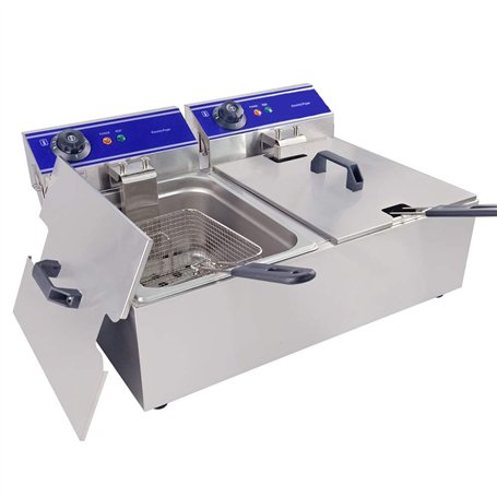 Friteuse électrique INOX Double Réservoir Professionnelle