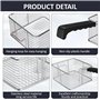 Friteuse électrique INOX Double Réservoir Professionnelle, Commerciale Electrique Friteuse Réservoir Amovible, 3000W+3000W, Ther