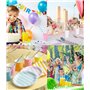 JOSPL Gobelet Carton, 100 Pièces 250ml Gobelet en Papier de Couleur Noel Gobelets en Papier Gobelet Carton Anniversaire Goblets 