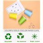 JOSPL Gobelet Carton, 100 Pièces 250ml Gobelet en Papier de Couleur Noel Gobelets en Papier Gobelet Carton Anniversaire Goblets 