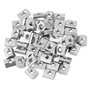 Jadeshay Écrous en T EU20-M5 écrou Coulissant en T en Acier au Carbone revêtu de Nickel 50pcs / lot pour Accessoires profilés en