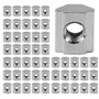 Jadeshay Écrous en T EU20-M5 écrou Coulissant en T en Acier au Carbone revêtu de Nickel 50pcs / lot pour Accessoires profilés en