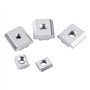Jadeshay Écrous en T EU20-M5 écrou Coulissant en T en Acier au Carbone revêtu de Nickel 50pcs / lot pour Accessoires profilés en