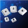 Jadeshay Écrous en T EU20-M5 écrou Coulissant en T en Acier au Carbone revêtu de Nickel 50pcs / lot pour Accessoires profilés en