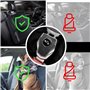 Lot de 2 adaptateurs de ceinture de sécurité, bouton Wvw pour déverrouiller, extension de ceinture de siège avec logo de voiture