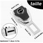 Lot de 2 adaptateurs de ceinture de sécurité, bouton Wvw pour déverrouiller, extension de ceinture de siège avec logo de voiture