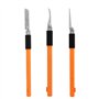 Mini Scie à Main Élagage en Métal + Plastique Scie à Main Multifonction avec 3 Lames Différentes Lames Outil Accessoire pour Déc