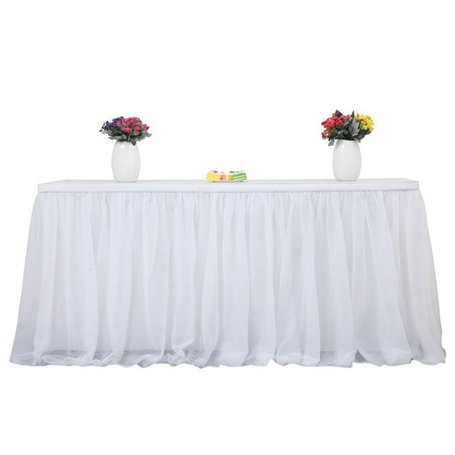 L275 × 76 cm Jupe de table en tulle Jupes de table Décoration de table Jupes de table pour fête prénatale Mesh Fluffy Tutu Jupe