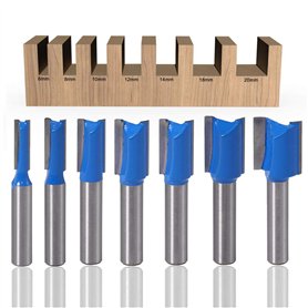 ASNOMY 7Pcs Fraise droite à queue de 8 mm