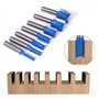 ASNOMY 7Pcs Fraise droite à queue de 8 mm, 6mm 8mm 10mm 12mm 14mm 18mm 20mm de diametre Fraise à Bois Routeur à Coupe Droite Flu